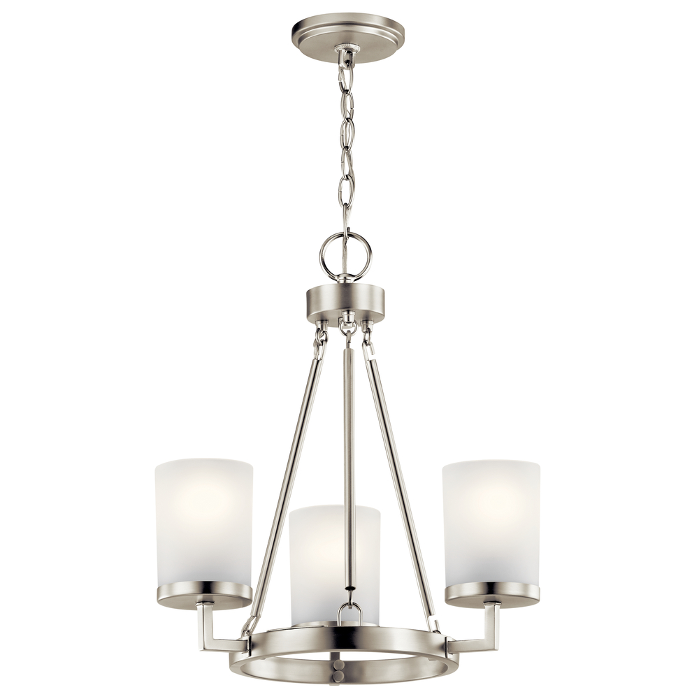 Daimlen™ 3 Light Pendant Brushed Nickel