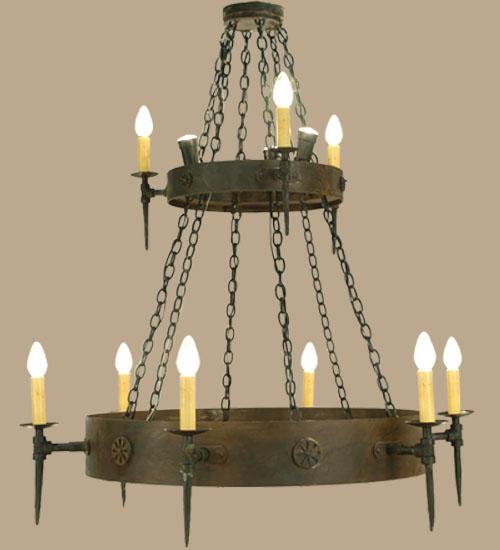 47" Wide Warwick 12 Light Two Tier Chandelier