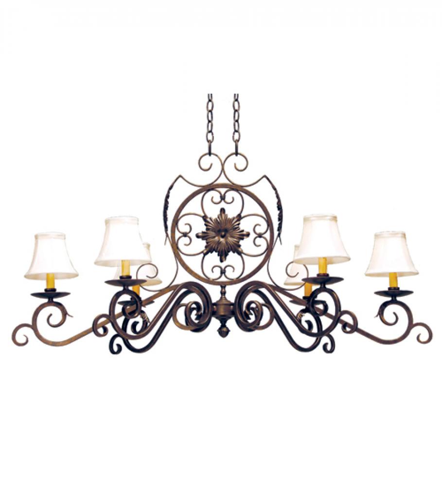 48" Long Christabel 6 Light Oblong Chandelier