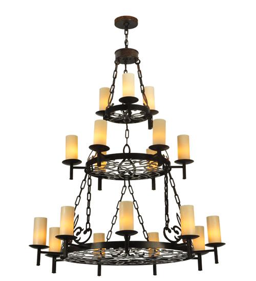 48" Wide Newcastle 18 Light Three Tier Chandelier