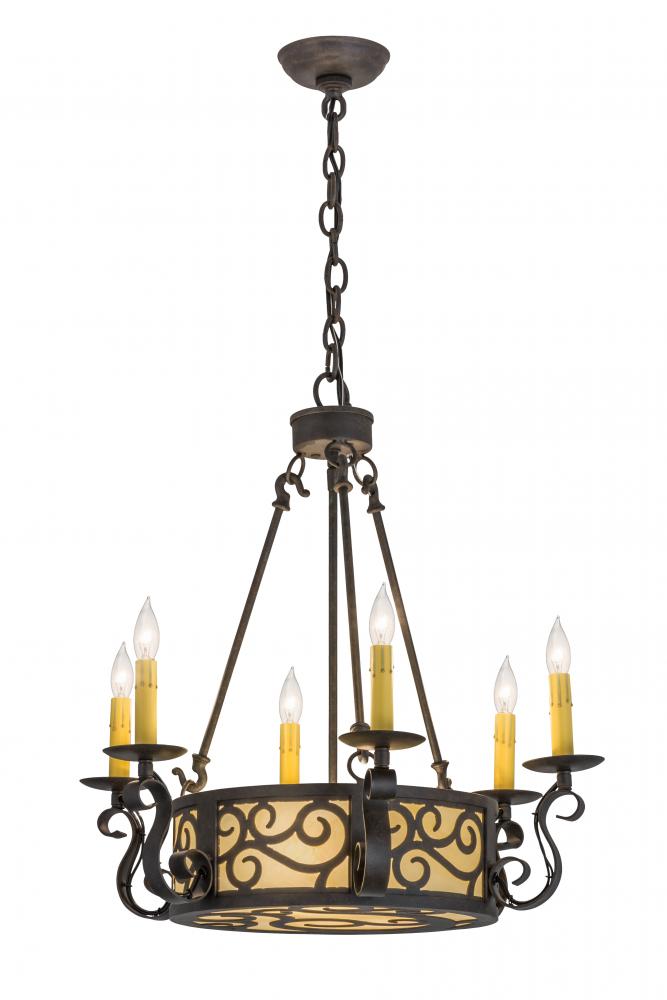 24"W Delano 6 LT Chandelier