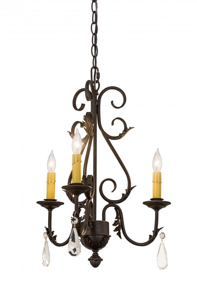 18" Wide French Elegance 3 Light Chandelier