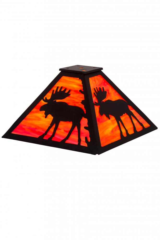 13" Square Lone Moose Shade