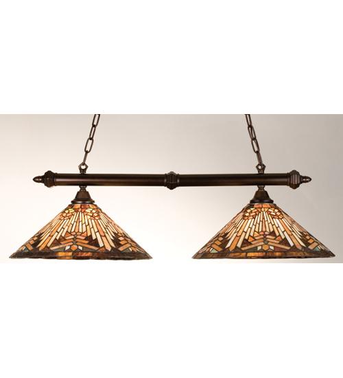 40" Long Nuevo Mission 2 Light Island Pendant