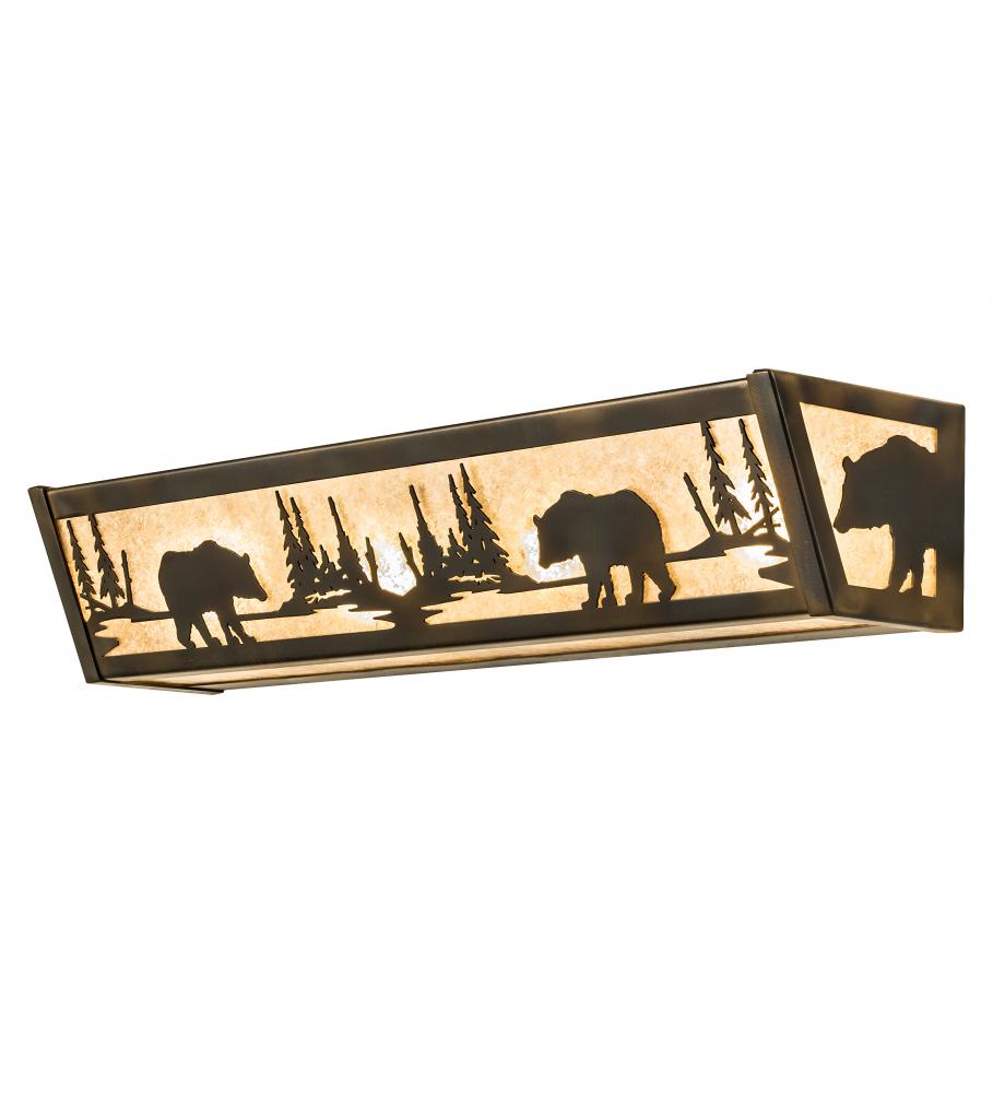 24" Wide Bear at Lake Vanity Light