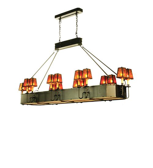 82"L Carpathian 16 LT Oblong Chandelier