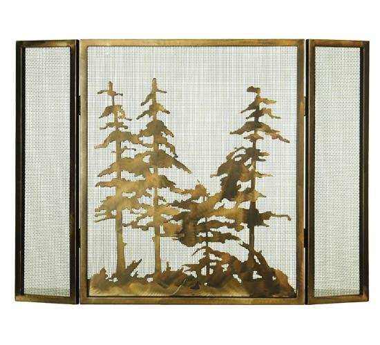 36"W X 26"H Tall Pines Fireplace Screen