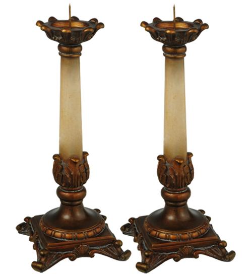 10"H Arcadia 2 Pieces Candle Sticks