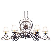 Meyda Blue 117410 - 48" Long Christabel 6 Light Oblong Chandelier