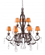 Meyda Blue 119077 - 36" Wide Country French 10 Light Two Tier Chandelier