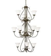 Meyda Blue 120260 - 36" Wide Jaqueline 12 Light Three Tier Chandelier