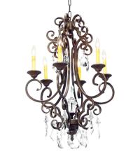 Meyda Blue 120268 - 24" Wide Aumberto 6 Light Chandelier