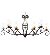 Meyda Blue 120295 - 60" Long Firenze 12 Light Oblong Chandelier