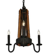 Meyda Blue 133299 - 17" Wide Barrel Stave Madera 3 Light Chandelier