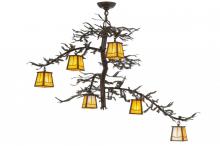 Meyda Blue 145308 - 45"W Pine Branch Valley View 6 LT Chandelier