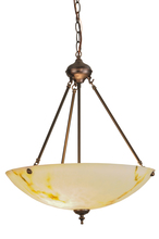 Meyda Blue 149071 - 20"W Corinth White Marble Inverted Pendant