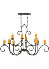 Meyda Blue 149373 - 48"L Clifton 10 LT Oblong Chandelier