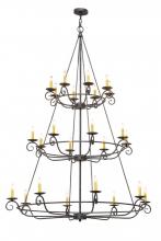 Meyda Blue 151278 - 60"W Estrella 24 LT Three Tier Chandelier