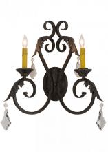 Meyda Blue 151650 - 19"W Josephine 2 LT Wall Sconce