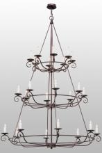 Meyda Blue 153264 - 60"W Estrella 24 LT Three Tier Chandelier