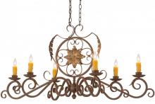 Meyda Blue 154211 - 48"L Christabel 6 LT Oblong Chandelier