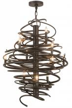 Meyda Blue 157562 - 28" Wide Cyclone 12 Light Chandelier