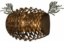 Meyda Blue 158932 - 14"W Stoneycreek Pinecone Wall Sconce