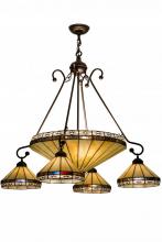 Meyda Blue 159299 - 36"W Crestwood 5 LT Chandelier