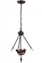 Meyda Blue 166132 - 21"W Mahogany Bronze 6 LT W/Uplights Pendant Hardware