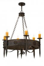 Meyda Blue 167203 - 36"W Calandra 6 LT Chandelier