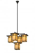 Meyda Blue 169150 - 32"W Hyde Park Sprig 5 LT Chandelier