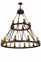 Meyda Blue 169258 - 54" Wide Lakeshore 15 Light Two Tier Chandelier