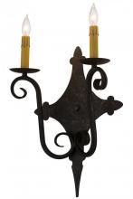 Meyda Blue 183262 - 12"W Angelique 2 LT Wall Sconce