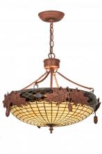 Meyda Blue 187594 - 20" Wide Greenbriar Oak Inverted Pendant