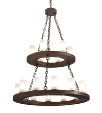 Meyda Blue 197989 - 36" Wide Loxley 18 LT Two Tier Chandelier