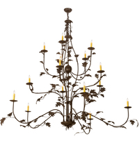 Meyda Blue 198138 - 72" Wide Oak Leaf 15 LT Chandelier