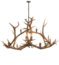 Meyda Blue 200466 - 70" Long Antlers Elk 10 Light Oblong Chandelier