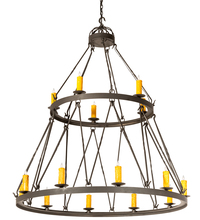 Meyda Blue 204942 - 60" Wide Lakeshore 15 Light Two Tier Chandelier