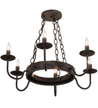 Meyda Blue 213965 - 24" Wide Edinburgh 6 Light Chandelier