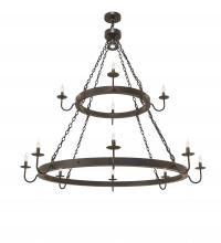 Meyda Blue 244690 - 60" Wide Suffolk Two Tier Chandelier