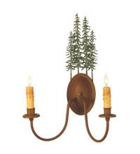 Meyda Blue 29460 - 12.5" Wide Tall Pines 2 Light Wall Sconce