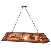 Meyda Blue 48429 - 60" Long Elk at Lake Oblong Pendant