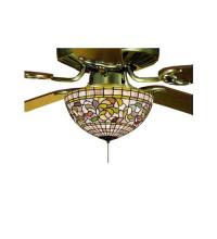 Meyda Blue 72650 - 16" Wide Tiffany Turning Leaf Fan Light Fixture