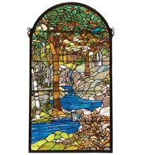 Meyda Blue 77530 - 40"H X 22"W Tiffany Waterbrooks Stained Glass Window