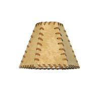 Meyda Blue 81145 - 7"W X 5"H Faux Leather Tan Hexagon Shade