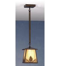 Meyda Blue 82136 - 7"Sq Mountain Pine Mini Pendant