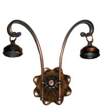 Meyda Blue 98633 - 13"W Mahogany Bronze 2 LT Wall Sconce Hardware