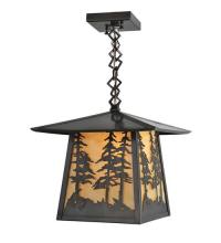 Meyda Blue 99530 - 12"Sq Stillwater Tall Pines Ceiling Pendant