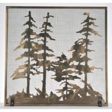 Meyda Blue 99766 - 34"W X 33"H Tall Pines Fireplace Screen