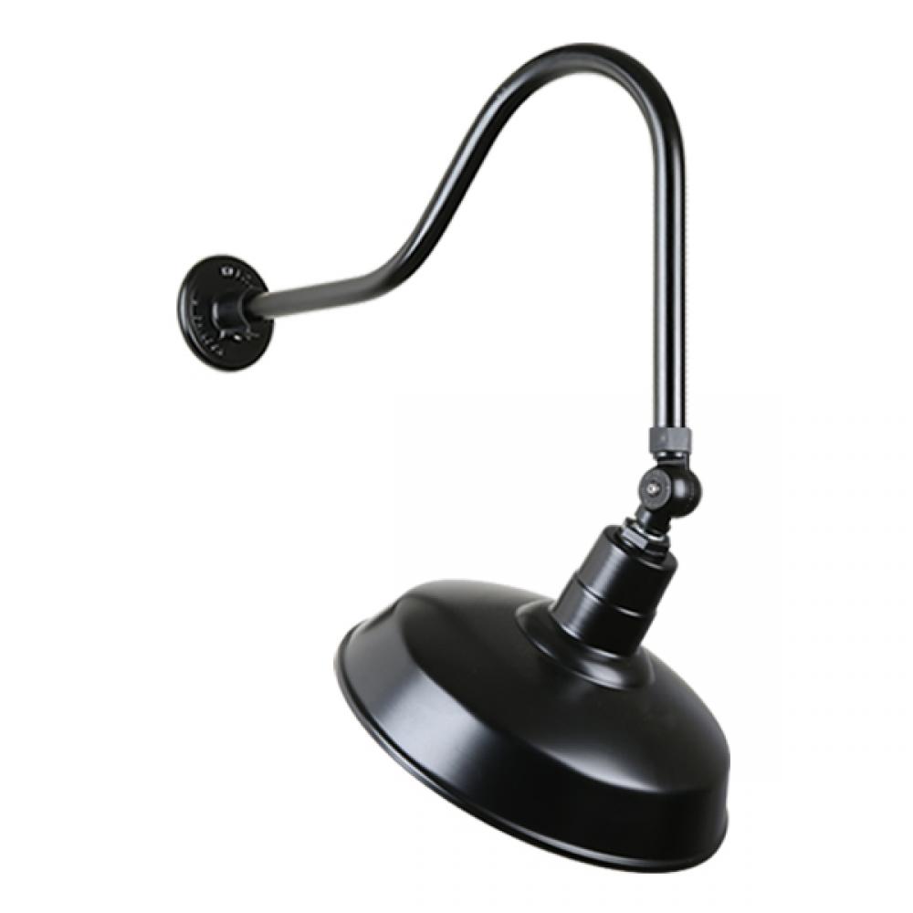 18" Gooseneck Light Warehouse Shade, QSNHL-H Arm, Swivel Knuckle Accessory